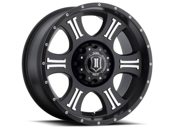 ICON Alloys Off-Road Wheels | 1350 Offroad - ICON Alloys Shield, Satin Black, Machined, 20x9 / 5x150, 16mm Offset Wheel 1020905556MB - Image 1