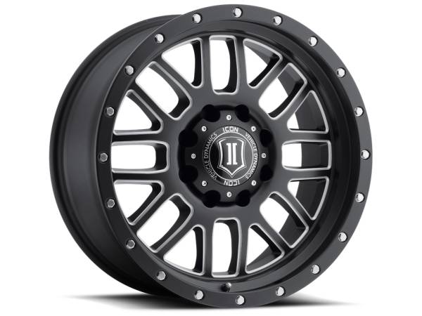 ICON Alloys Off-Road Wheels | 1350 Offroad - ICON Alloys Alpha, Satin Black, Milled Windows, 20x9 / 8x180, 12mm Offset Wheel 1220908955SBMW - Image 1