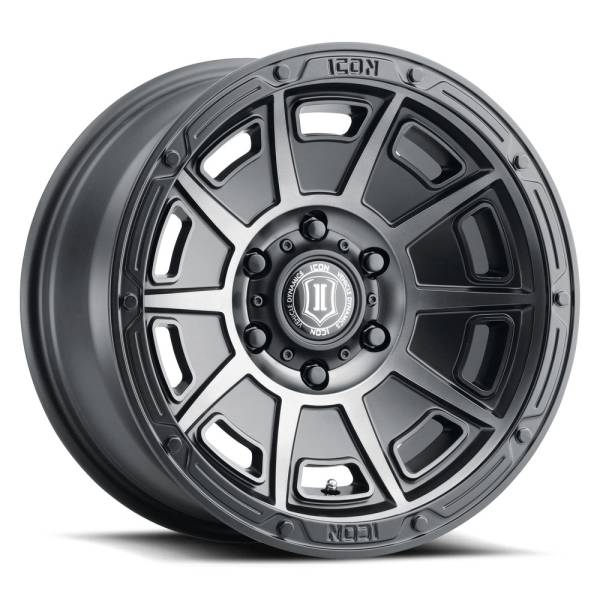 ICON Alloys Off-Road Wheels | 1350 Offroad - ICON Alloys Victory, Smoked Satin Black, 17x8.5 / 6x135, 6mm Offset Wheel 3017856350SSBT - Image 1