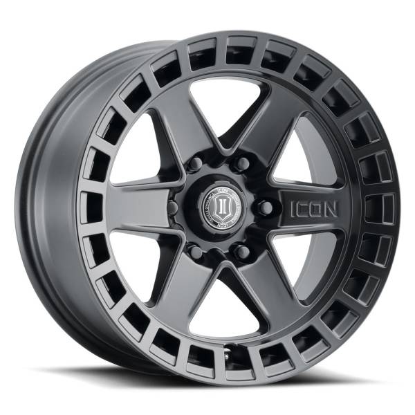 ICON Alloys Off-Road Wheels | 1350 Offroad - ICON Alloys Raider, Satin Black, 17x8.5 / 6x120, 0mm Offset Wheel 3417859447SB - Image 1