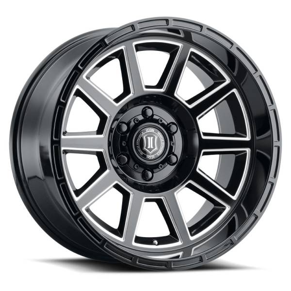 ICON Alloys Off-Road Wheels | 1350 Offroad - ICON Alloys Recoil, Gloss Black w/Milled Windows, 20x10/6x5.5, -24mm OS Wheel 6220108345GBMW - Image 1