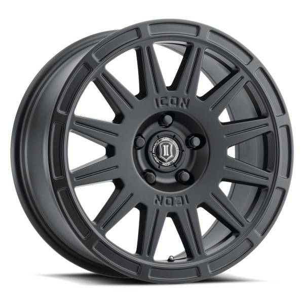 ICON Alloys Off-Road Wheels | 1350 Offroad - ICON Alloys Ricochet, Satin Black, 17x8 / 5x100, 38mm Offset Wheel 7017805060SB - Image 1