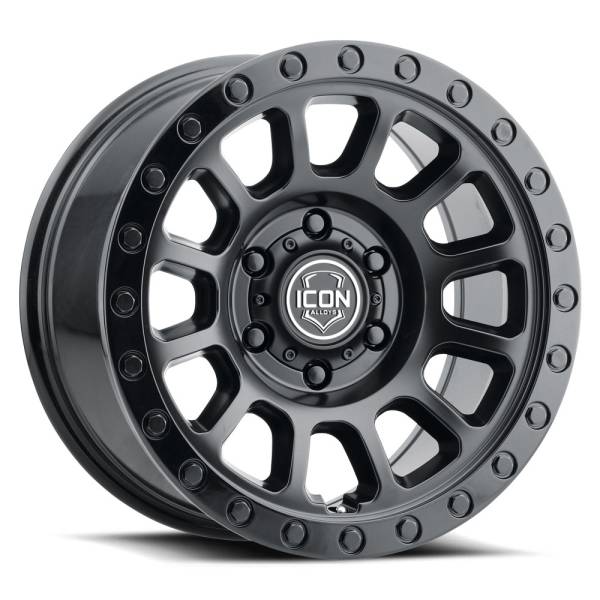 ICON Alloys Off-Road Wheels | 1350 Offroad - ICON Alloys Hulse, Double Black, 17x8.5 / 6x4.5, 25mm Offset Wheel 8017858757DB - Image 1