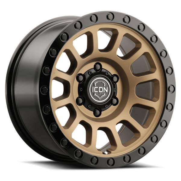 ICON Alloys Off-Road Wheels | 1350 Offroad - ICON Alloys Hulse, Satin Bronze w/ Gloss Black Lip & Bolts, 17x8.5 / 6x5.5, 0mm Offset Wheel 8017858347SBGB - Image 1