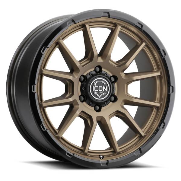 ICON Alloys Off-Road Wheels | 1350 Offroad - ICON Alloys Cajon, Satin Bronze w/ Gloss Black Lip, 20x9 / 6x5.5, 16mm Offset Wheel 8320909056SBGB - Image 1