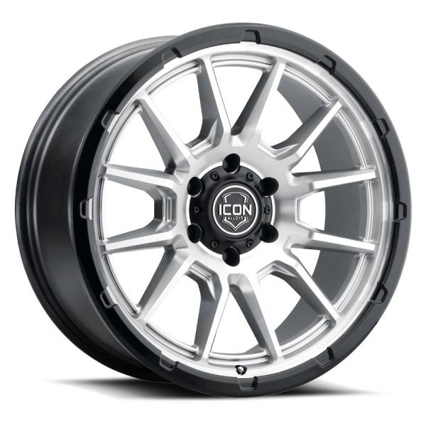 ICON Alloys Off-Road Wheels | 1350 Offroad - ICON Alloys Cajon, Silver Machined w/ Gloss Black Lip, 20x9 / 6x135, 16mm Offset Wheel 8320906356SMGB - Image 1