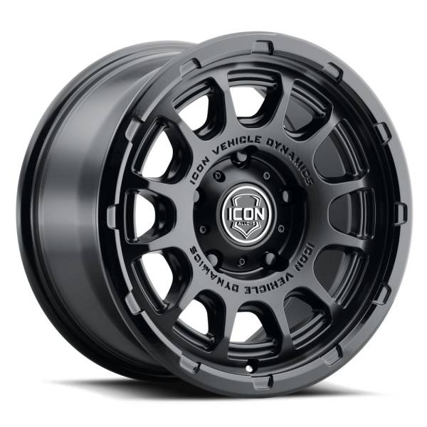 ICON Alloys Off-Road Wheels | 1350 Offroad - ICON Alloys Rancho, Double Black, 17x8.5 / 5x150, 25mm Offset Wheel 8417855557DB - Image 1