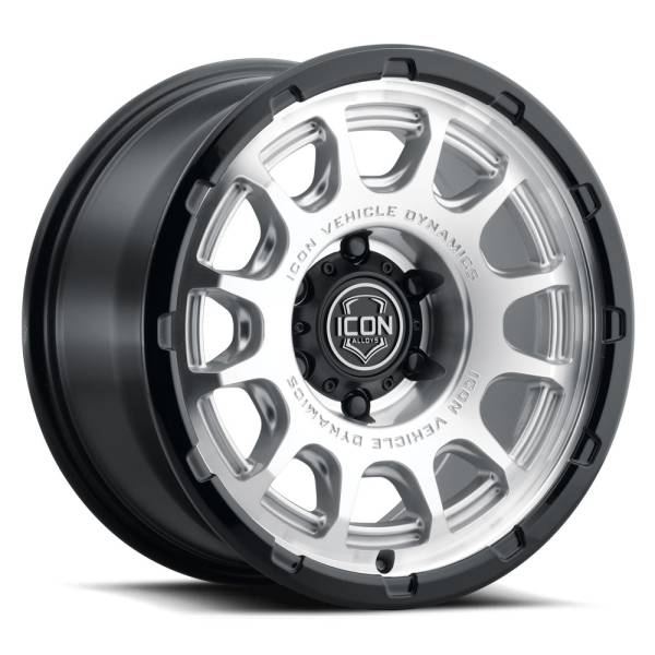 ICON Alloys Off-Road Wheels | 1350 Offroad - ICON Alloys Rancho, Silver Machined w/ Gloss Black Lip, 17x8.5 / 6x5.5, 0mm Offset Wheel 8417858347SMGB - Image 1