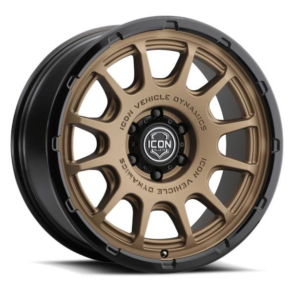 ICON Alloys Off-Road Wheels | 1350 Offroad - ICON Alloys Rancho, Satin Bronze w/ Gloss Black Lip, 20x9 / 6x135, 16mm Offset Wheel 8420906356SBGB - Image 1