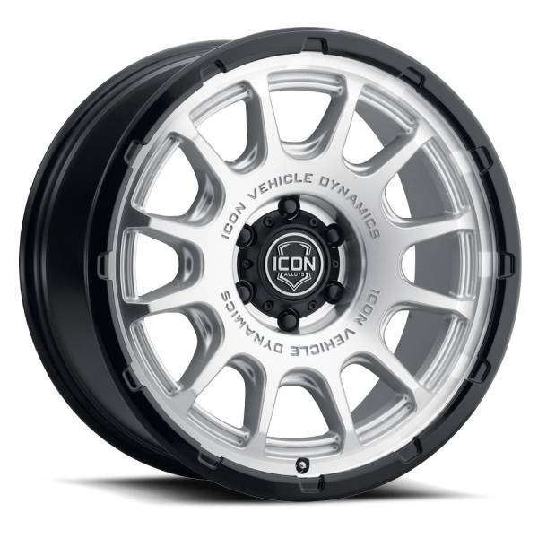 ICON Alloys Off-Road Wheels | 1350 Offroad - ICON Alloys Rancho, Silver Machined w/ Gloss Black Lip, 20x9 / 6x5.5, 16mm Offset Wheel 8420909056SMGB - Image 1