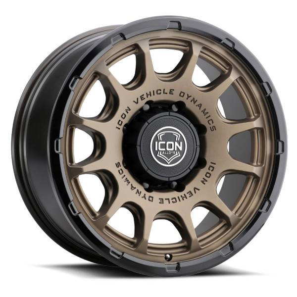 ICON Alloys Off-Road Wheels | 1350 Offroad - ICON Alloys Rancho, Satin Bronze w/ Gloss Black Lip, 20x9 / 8x6.5, 12mm Offset Wheel 8420908055SBGB - Image 1
