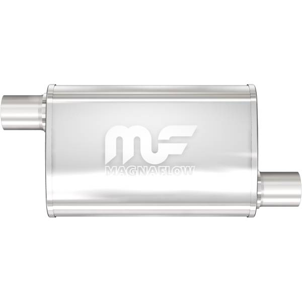 MagnaFlow Exhaust Systems & Installation | 1350 Offroad - MagnaFlow 2 in/2 in Offset/Offset, 4 in x 14 in x 9 in Body Muffler 11234 - Image 1