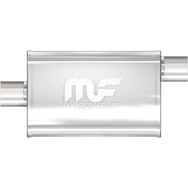 MagnaFlow Exhaust Systems & Installation | 1350 Offroad - MagnaFlow 2.5 in/2.5 in Offset/Center, 4 in x 11 in x 9 in Body Muffler 11366 - Image 1