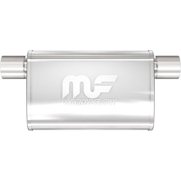 MagnaFlow Exhaust Systems & Installation | 1350 Offroad - MagnaFlow 2.5 in/2.5 in Offset/Offset Same Side, 4 in x 11 in x 9 in Body Muffler 11376 - Image 1