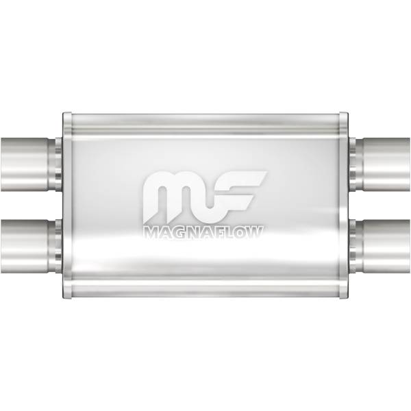 MagnaFlow Exhaust Systems & Installation | 1350 Offroad - MagnaFlow 2.5 in/2.5 in Dual/Dual, 4 in x 14 in x 9 in Body Muffler 11386 - Image 1
