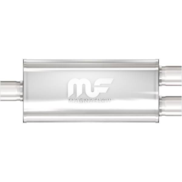 MagnaFlow Exhaust Systems & Installation | 1350 Offroad - MagnaFlow 3 in/2.5 in Center/Dual, 5 in x 14 in x 8 in Body Muffler 12198 - Image 1