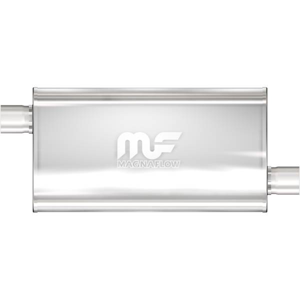 MagnaFlow Exhaust Systems & Installation | 1350 Offroad - MagnaFlow 2.5 in/2.5 in Offset/Offset, 5 in x 22 in x 11 in Body Muffler 12577 - Image 1