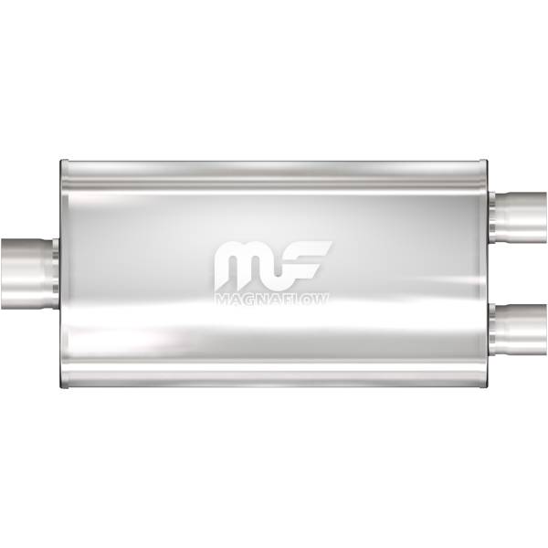 MagnaFlow Exhaust Systems & Installation | 1350 Offroad - MagnaFlow 4 in/3 in Center/Dual, 5 in x 22 in x 11 in Body Muffler 12594 - Image 1