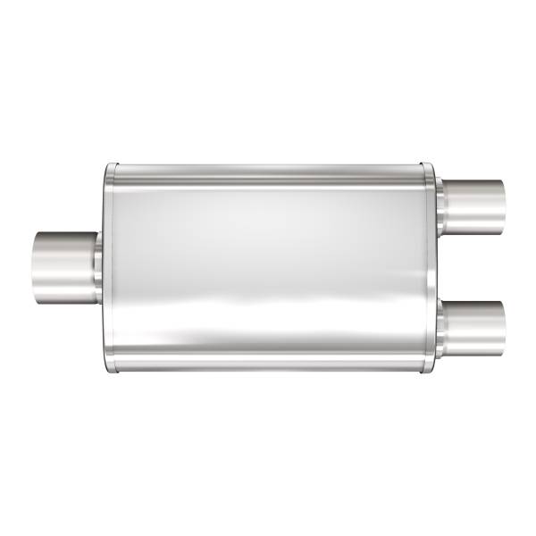 MagnaFlow Exhaust Systems & Installation | 1350 Offroad - MagnaFlow 2.25 in/2 in Center/Dual, 4 in x 14 in x 9 in Body Muffler 13148 - Image 1