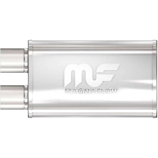 MagnaFlow Exhaust Systems & Installation | 1350 Offroad - MagnaFlow 2.5 in/2.5 in Offset/Offset Same End, 5 in x 14 in x 8 in Body Muffler 14210 - Image 1