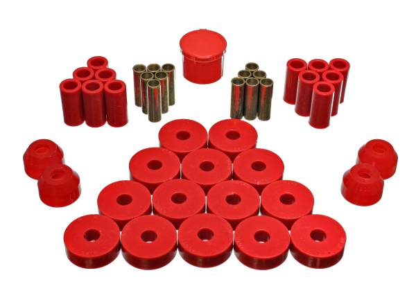 Energy Suspension Polyurethane Bushings | 1350 Offroad - Energy Suspension Hyper-Flex System, Red 2.18104R - Image 1