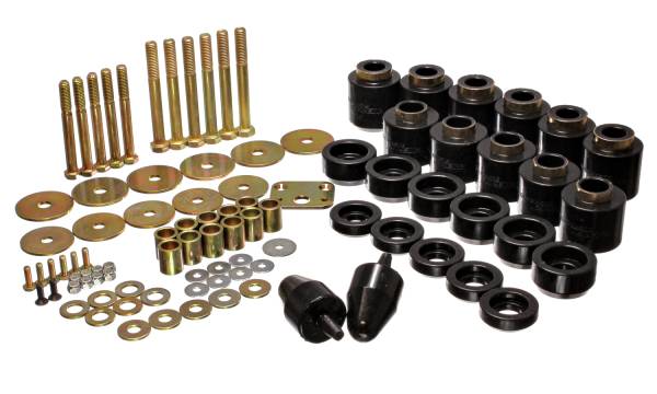 Energy Suspension Polyurethane Bushings | 1350 Offroad - Energy Suspension Body Mount Set, Black 2.4108G - Image 1