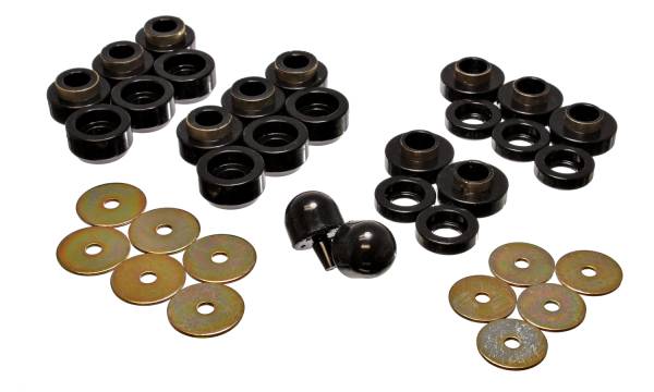 Energy Suspension Polyurethane Bushings | 1350 Offroad - Energy Suspension Body Mount Set, Black 2.4107G - Image 1
