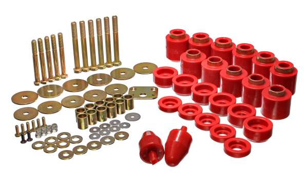 Energy Suspension Polyurethane Bushings | 1350 Offroad - Energy Suspension Body Mount Set, Red 2.4108R - Image 1