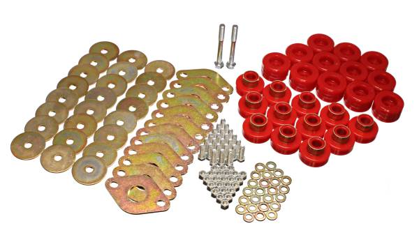 Energy Suspension Polyurethane Bushings | 1350 Offroad - Energy Suspension Body Mount Set, Red 2.4109R - Image 1