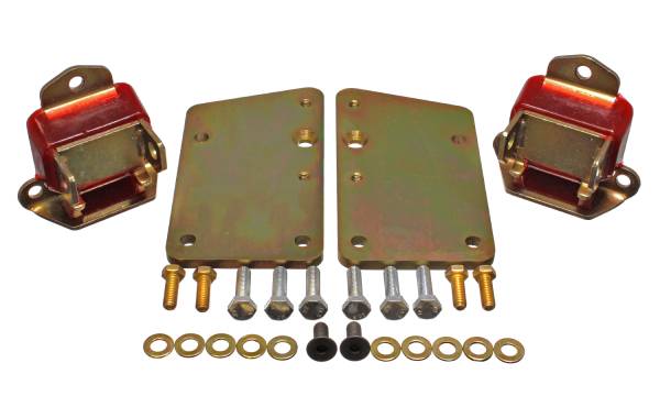 Energy Suspension Polyurethane Bushings | 1350 Offroad - Energy Suspension GM LS Series Motor Mount Conversion Kit, Red 3.1150R - Image 1