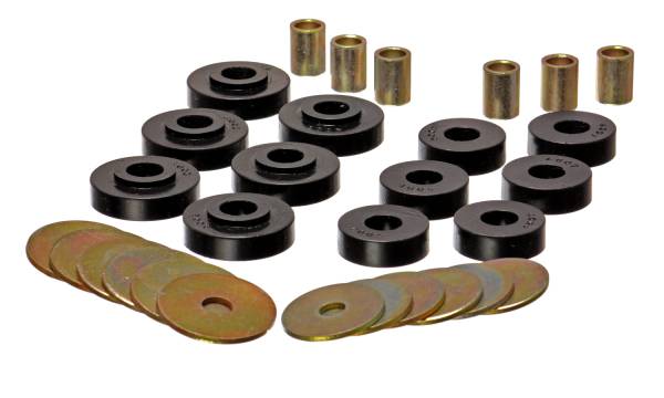 Energy Suspension Polyurethane Bushings | 1350 Offroad - Energy Suspension Body Mount Set, Black 3.4102G - Image 1