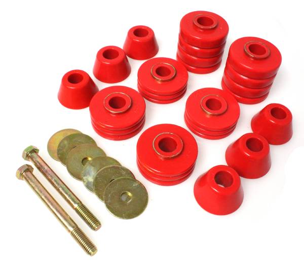 Energy Suspension Polyurethane Bushings | 1350 Offroad - Energy Suspension Body Cab Mount Set, Red 3.4103R - Image 1