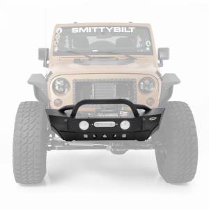 Smittybilt - Smittybilt XRC GEN 2 Front Bumper Lite Textured Black Incl. D-Rings Winch Plate[Up to 12000 lb.] O.E. Fog Light Ports [Lights Not Included] - 76807LT - Image 7