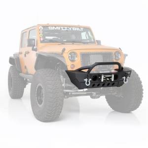 Smittybilt - Smittybilt XRC GEN 2 Front Bumper Lite Textured Black Incl. D-Rings Winch Plate[Up to 12000 lb.] O.E. Fog Light Ports [Lights Not Included] - 76807LT - Image 10