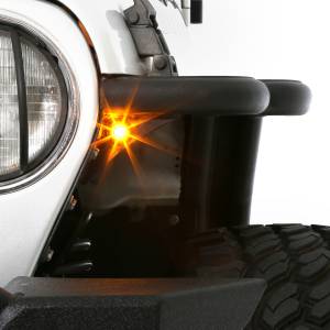 Smittybilt - Smittybilt XRC Fender Flare Set Front Black Textured 3/4 in. L.E.D Turn Signal Lights Incl. - 76838 - Image 15