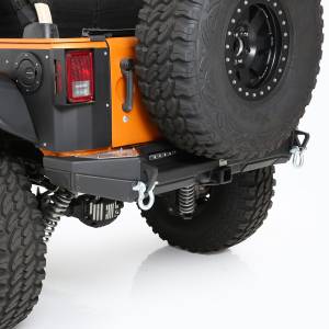 Smittybilt - Smittybilt XRC GEN 2 Rear Bumper Lite Textured Black Incl. Hitch [Class III] Aux. Back Up Light Provisions Towable D-Ring Mounts Tire Carrier Sold Separately - 76858LT - Image 3