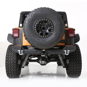 Smittybilt - Smittybilt XRC GEN 2 Rear Bumper Lite Textured Black Incl. Hitch [Class III] Aux. Back Up Light Provisions Towable D-Ring Mounts Tire Carrier Sold Separately - 76858LT - Image 7