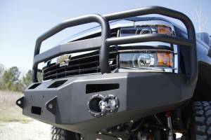 Fab Fours - Fab Fours Premium Heavy Duty Winch Front Bumper 2 Stage Black Powder Coated w/Full Grill Guard Incl. Fog And Turn Lights Air Ducts D-Ring Mounts - CH14-A3050-1 - Image 4