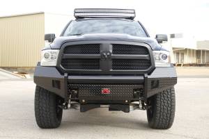 Fab Fours - Fab Fours Black Steel Front Ranch Bumper 2 Stage Black Powder Coated w/o Full Grill Guard Incl. Light Cut-Outs - DR09-K2461-1 - Image 4