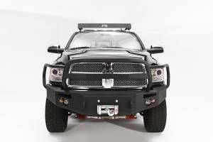 Fab Fours - Fab Fours Premium Heavy Duty Winch Front Bumper 2 Stage Black Powder Coated w/Full Grill Guard Incl. Winch Mt./1in. D-Ring Mt./Light Cut-Outs w/Fab Four 90mm Fog Lamps/60mm Turn Signals - DR10-A2950-1 - Image 3