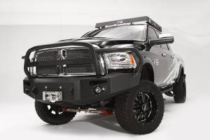 Fab Fours - Fab Fours Premium Heavy Duty Winch Front Bumper 2 Stage Black Powder Coated w/Full Grill Guard Incl. Winch Mt./1in. D-Ring Mt./Light Cut-Outs w/Fab Four 90mm Fog Lamps/60mm Turn Signals - DR10-A2950-1 - Image 5