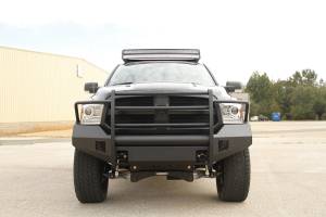 Fab Fours - Fab Fours Elite Front Bumper 2 Stage Black Powder Coated w/Full Grill Guard And Tow Hooks - DR13-R2960-1 - Image 3