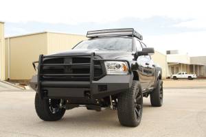 Fab Fours - Fab Fours Elite Front Bumper 2 Stage Black Powder Coated w/Full Grill Guard And Tow Hooks - DR13-R2960-1 - Image 5