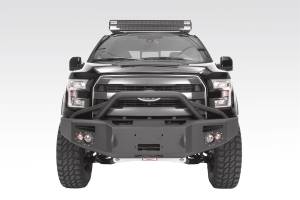 Fab Fours - Fab Fours Premium Heavy Duty Winch Front Bumper Uncoated/Paintable w/Pre-Runner Grill Guard Incl. 1 in. D-Ring Mounts/Light Cut-Outs w/Hella 90mm Fog Lamps/60mm Turn Signals [AWSL] - FF15-H3252-B - Image 3