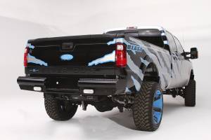 Fab Fours - Fab Fours Black Steel Ranch Rear Bumper 2 Stage Black Powder Coated - FS08-T1350-1 - Image 2