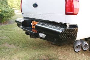 Fab Fours - Fab Fours Black Steel Ranch Rear Bumper 2 Stage Black Powder Coated - FS08-T1350-1 - Image 3