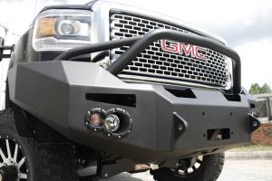 Fab Fours - Fab Fours Premium Heavy Duty Winch Front Bumper 2 Stage Black Powder Coated w/Pre-Runner Grill Guard Incl. Fog And Turn Lights Air Ducts D-Ring Mounts - GM14-A3152-1 - Image 4