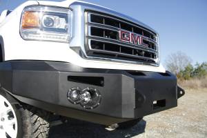 Fab Fours - Fab Fours Premium Winch Front Bumper Uncoated/Paintable w/o Grill Guard Incl. 90mm Fog Lamps/60mm Turn Lights D-Ring Mounts [AWSL] - GS14-H3151-B - Image 2