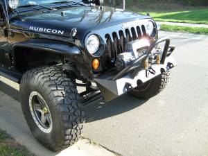 Fab Fours - Fab Fours Hardcore Stubby Winch Front Bumper Uncoated/Paintable w/o Grill Guard Incl. Winch Mount/1 in. D-Ring Mount [AWSL] - JK07-B1854-B - Image 6