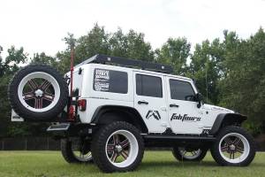 Fab Fours - Fab Fours Off The Door Tire Carrier 2 Stage Black Powder Coated Needs Base Bumper - JP-Y1261T-1 - Image 6